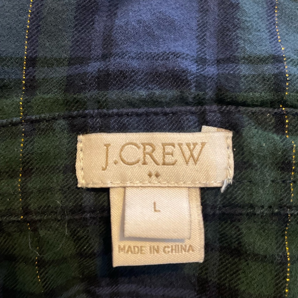 J.crew , women’s top, plaid